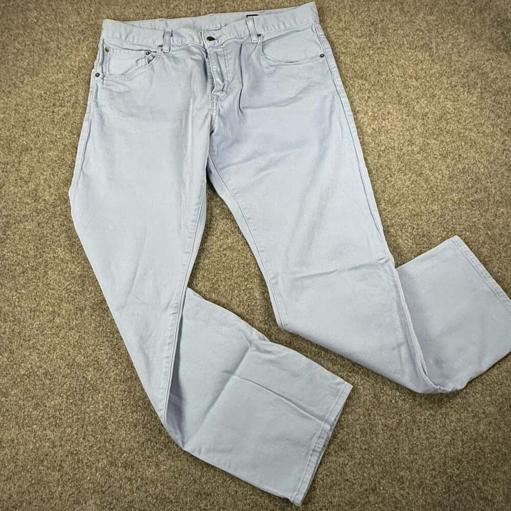 Cremieux Madison Classic Light Blue Cotton Blend Pants 36x32